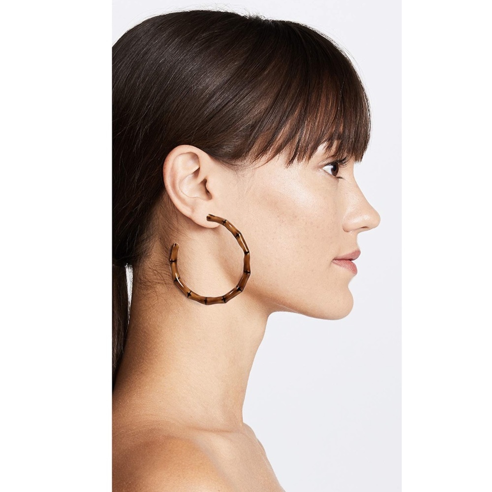 NEVER WORN - Kenneth Jay Lane Bamboo Hoops
